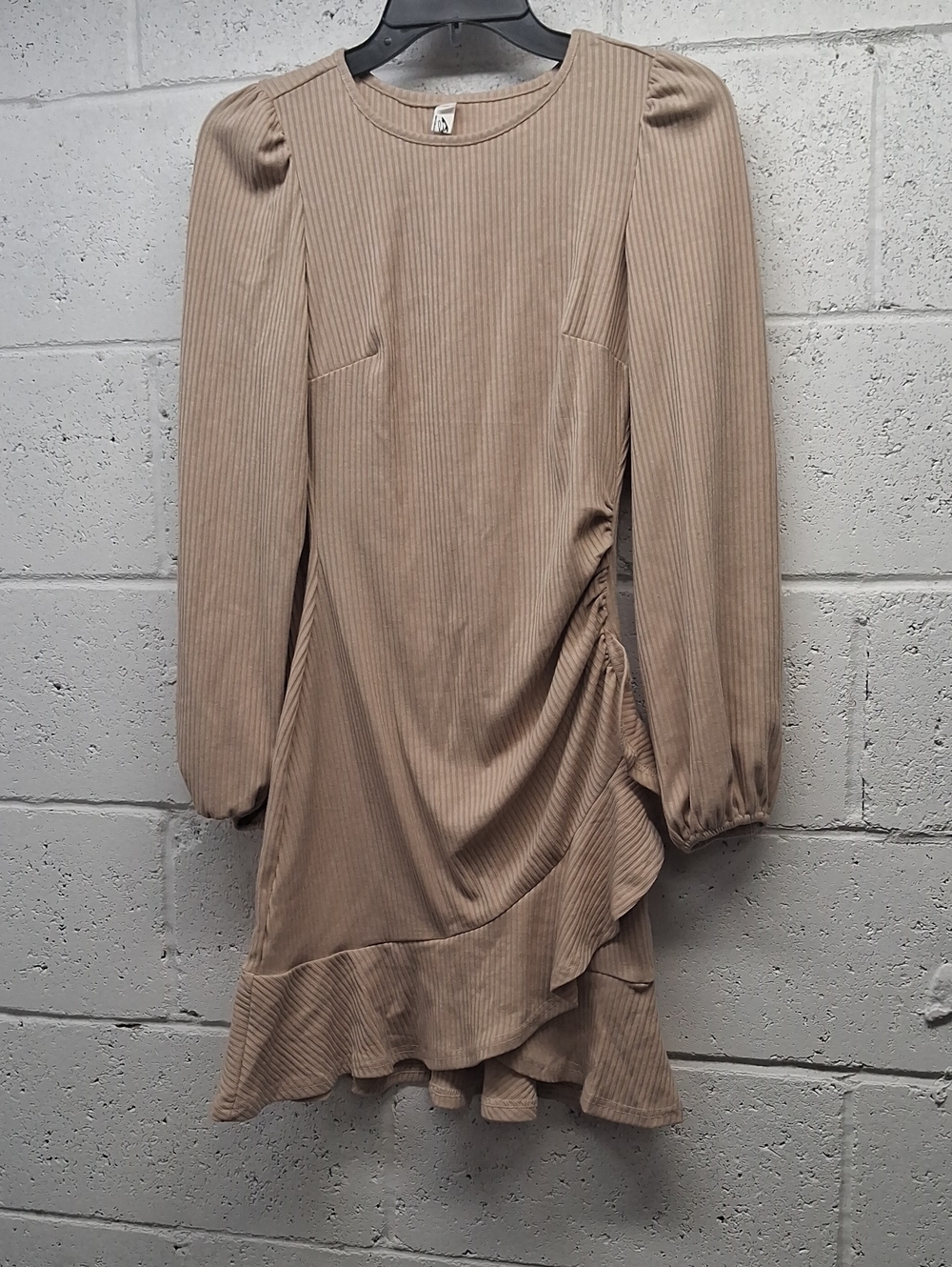 NWOT Womens Byinns Knit Sweater Mini Dress, Apricot